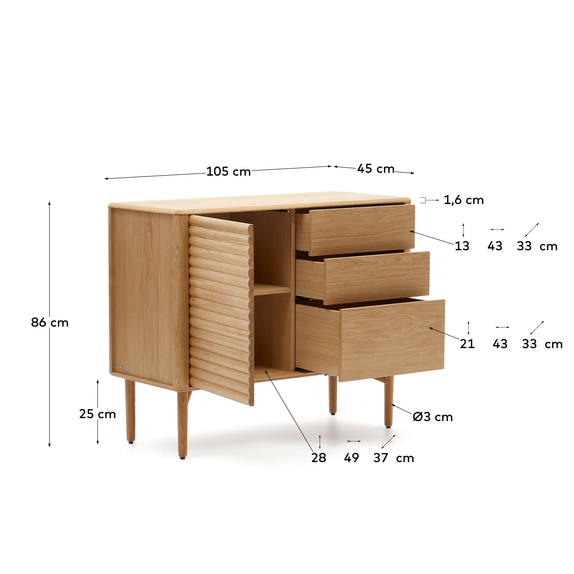 Kave Home Lenon Dressoir - B 105 cm
