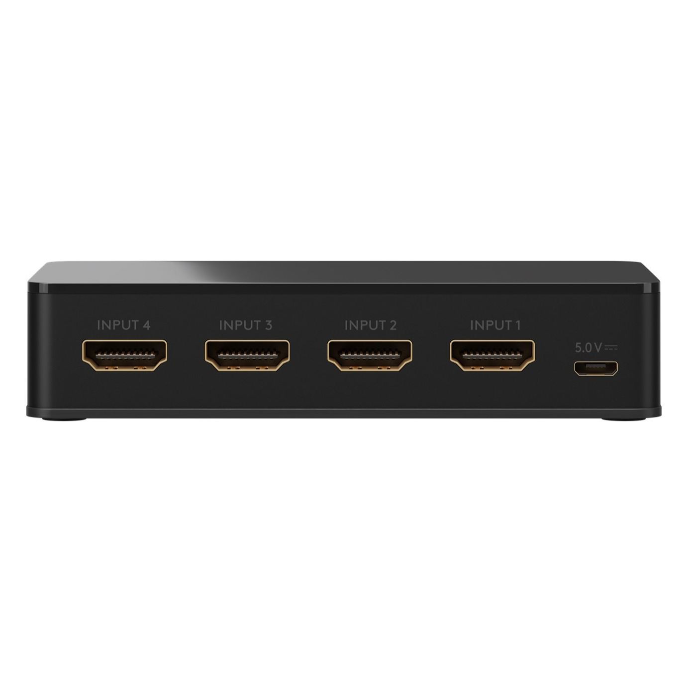 4-fach HDMI 2.0 4K Adapter Splitter Switch Audio Video Konverter Umschaltbox 4 x Input / 1 x Output mit Fernbedienung (58489) - Schwarz