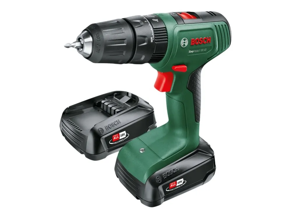 Bosch AKKUSLAGBOREMASKINE 18V-40 2X1,5AH S-BOX
