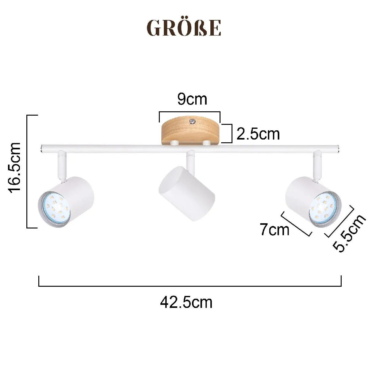 Autres Temps ZMH Chandelier GU10 - Bois