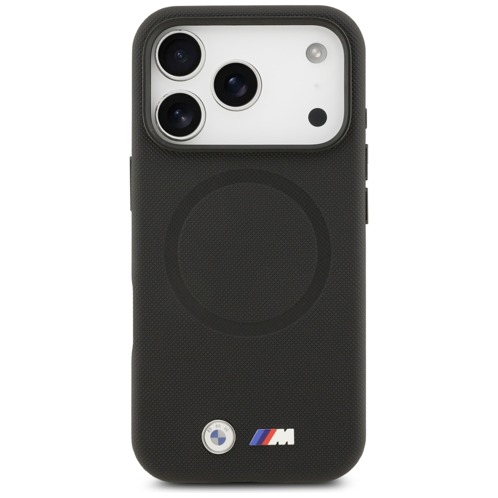 iPhone 17 Pro Max MagSafe Leder Hardcase Hülle FW Metal Logo (BMHMP17X25PFWSMK) - Schwarz