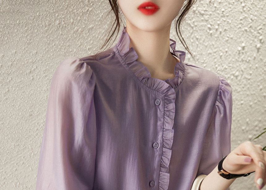 malabar - Blouse met 3/4-mouwen en ruches