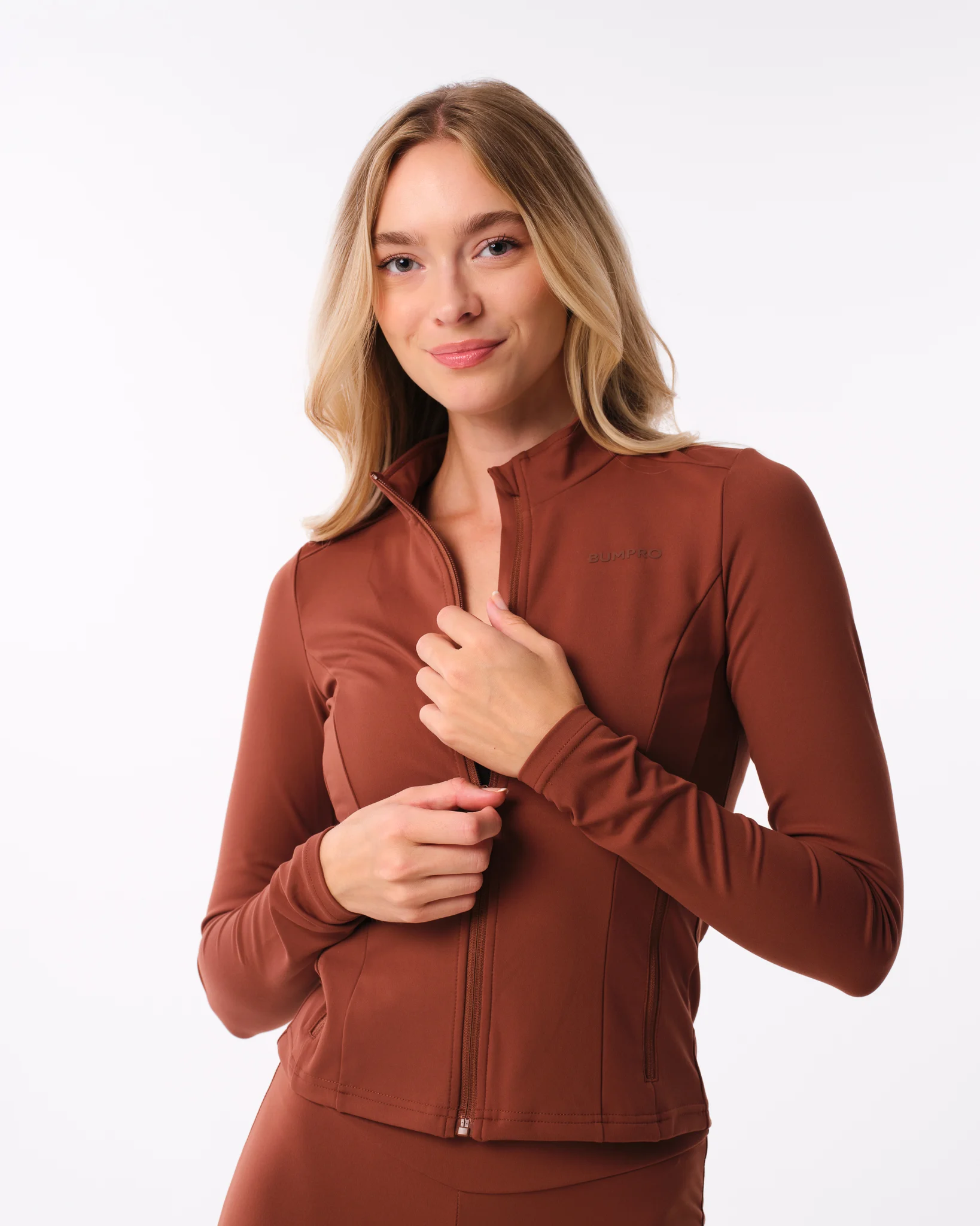 Bumpro Lively Zip Up Jacket Brown Chocolate