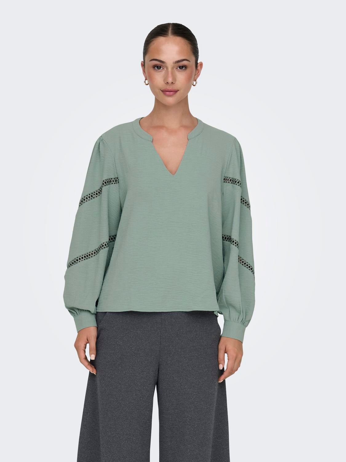 JDYLION Top Iceberg Green