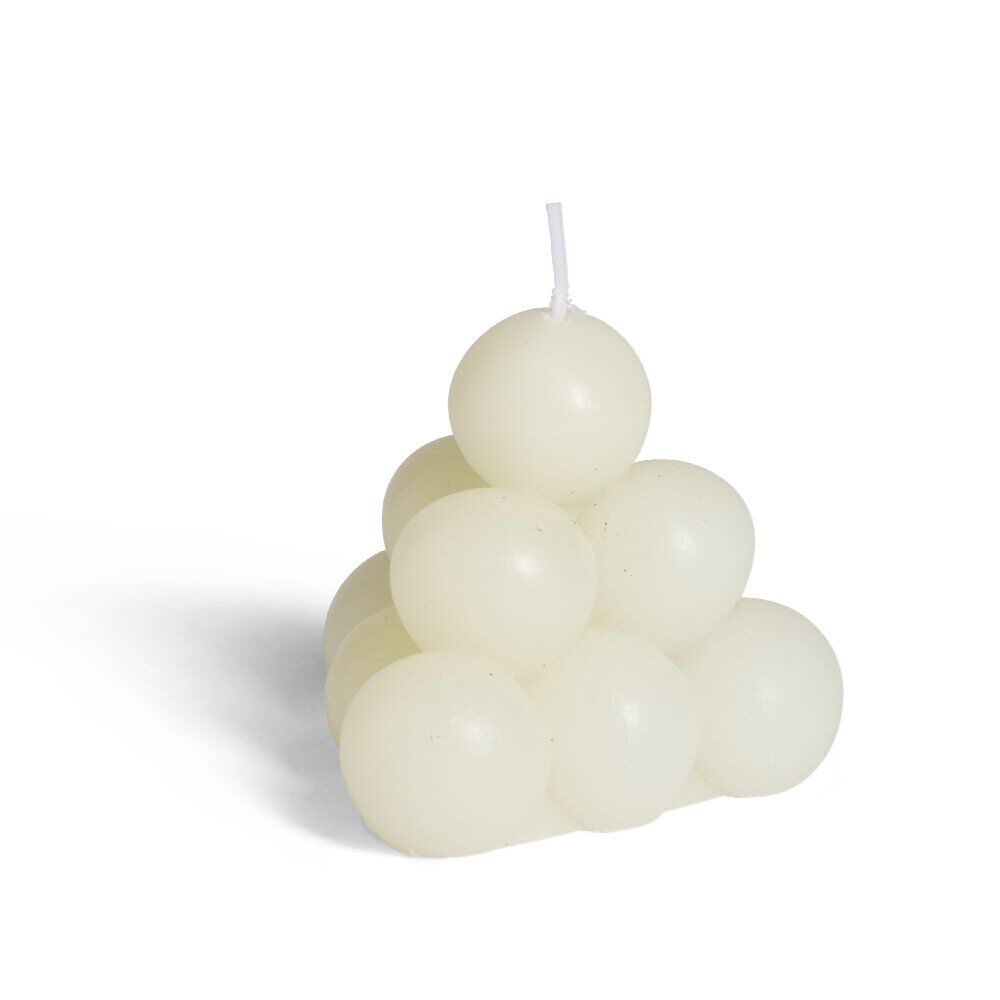 Bougie ronde à bulles Ø7,8xH6,8cm