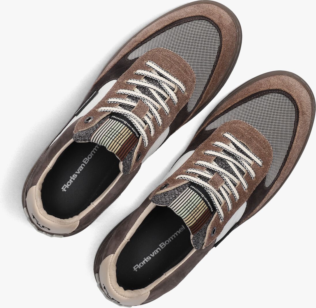 bruine floris van bommel lage sneakers sfm-10143 de kupster