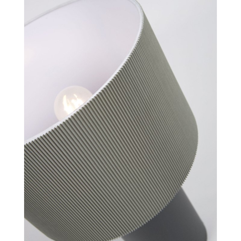 Lampe de table Domicina en métal peint noir et gris