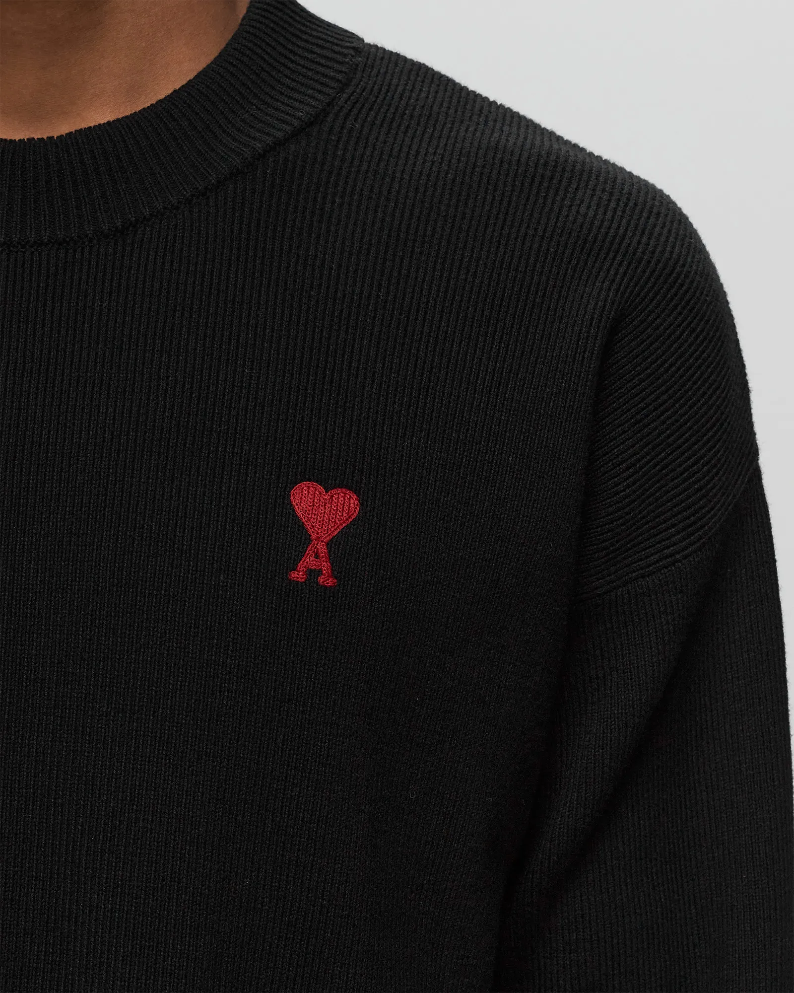 AMI Paris RED ADC CREWNECK SWEATER