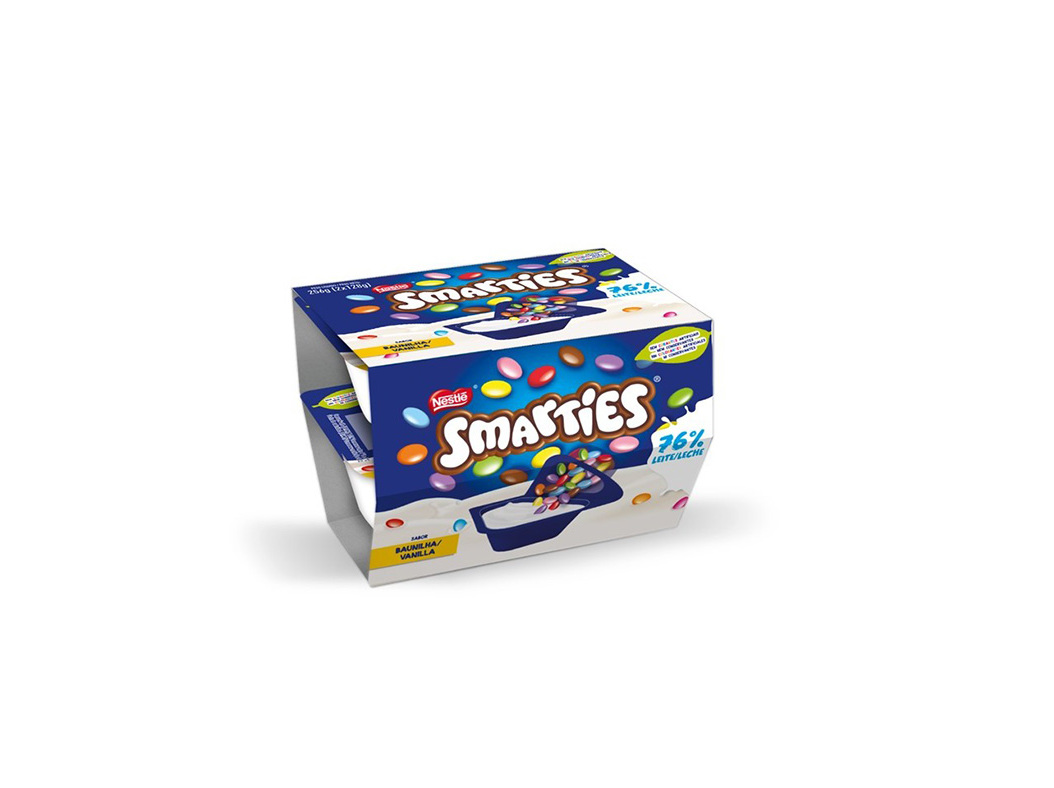 IOGURTE NESTLÉ SMARTIES BAUNILHA 2X128G