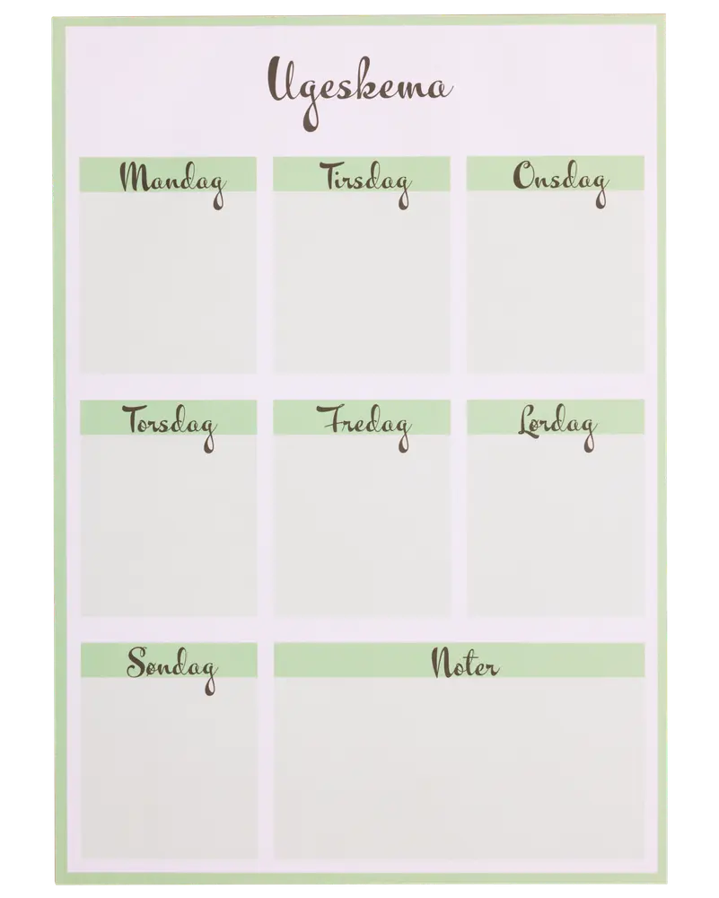 Ugeplan A4
