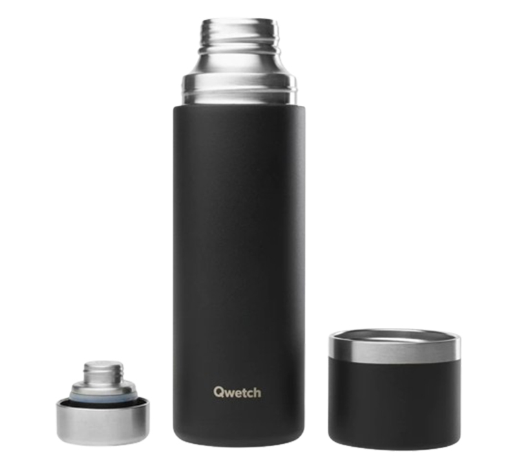 Thermo inox isotherme Matt Noir - 75 cl - QWETCH