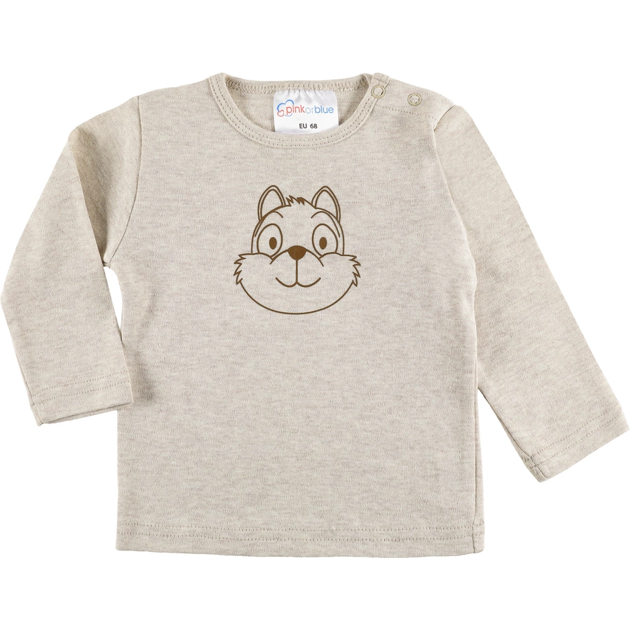 pink or blue Langarmshirt Squirrel Sand