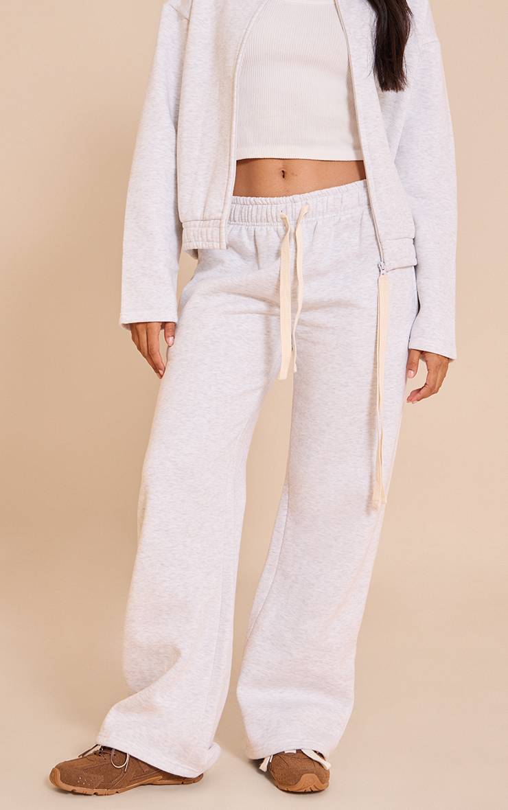 Gris Cendré Joggers À Cordon Contrasté