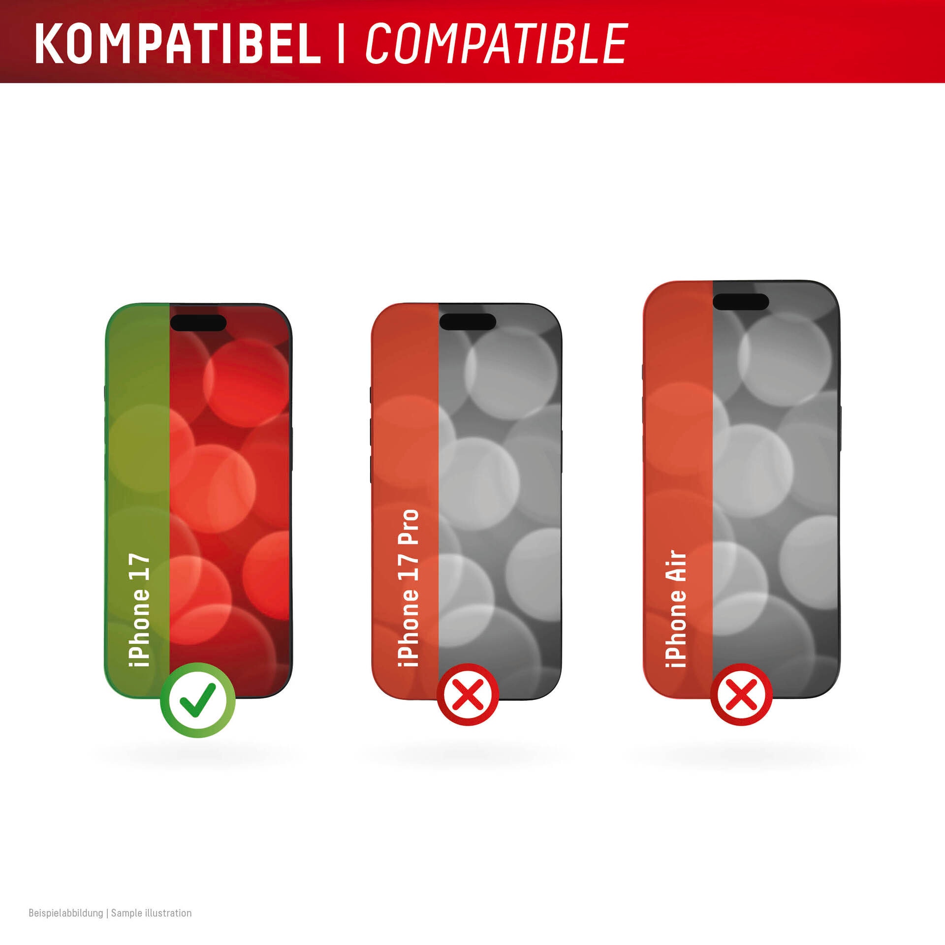 Displex Displayschutzglas »Real Glass Screen Protector inkl. Case« für Apple iPhone 17 Displayschutzfolie, Schutzfolie, Bildschirmschutz, kratz- & stossfest