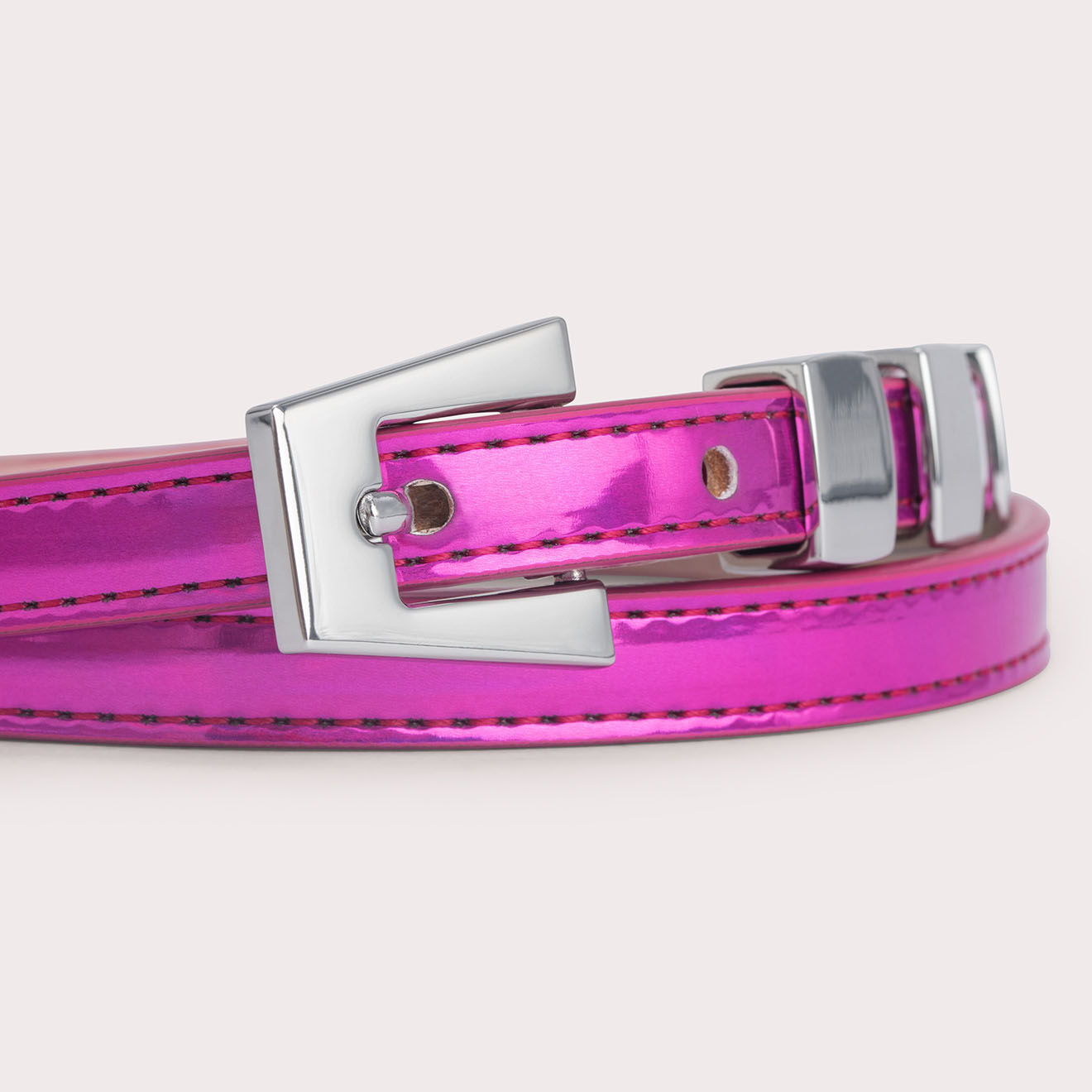 By Far Ceinture Vic fuchsia