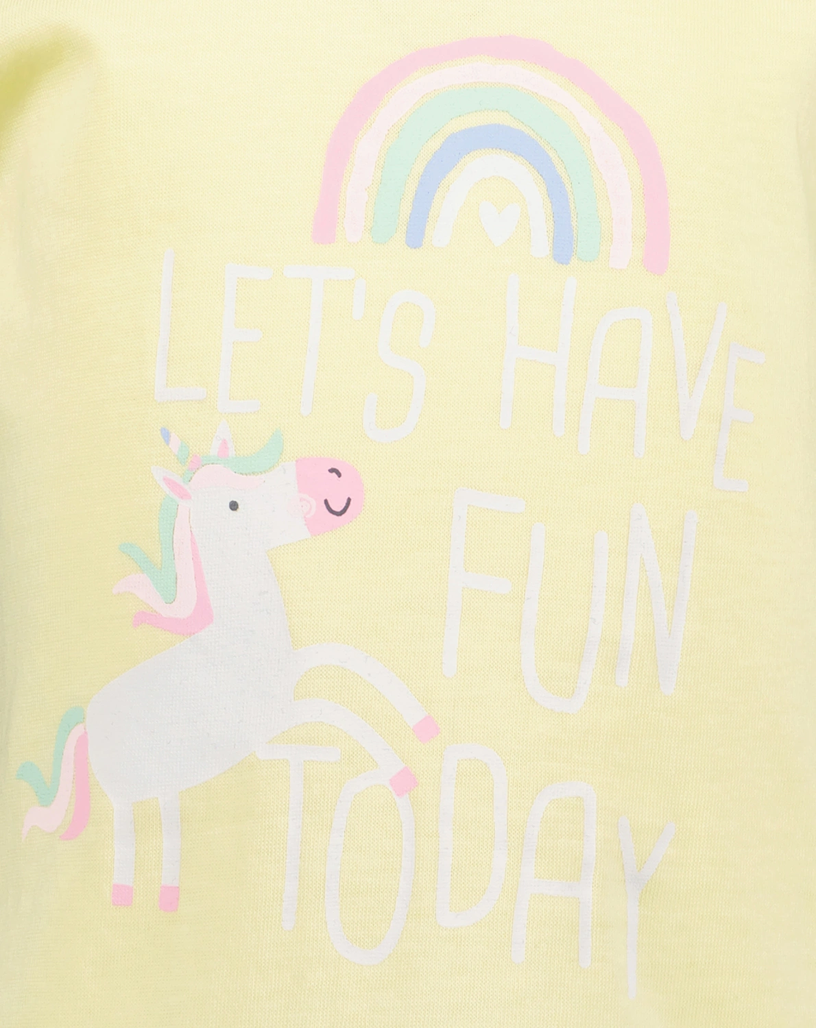 T-Shirt LET'S HAVE FUN TODAY in hellgelb