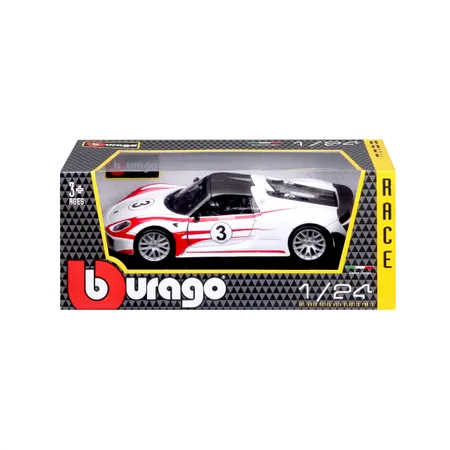 BBURAGO Race Porsche 918 Spyder, Weissach, 1:24