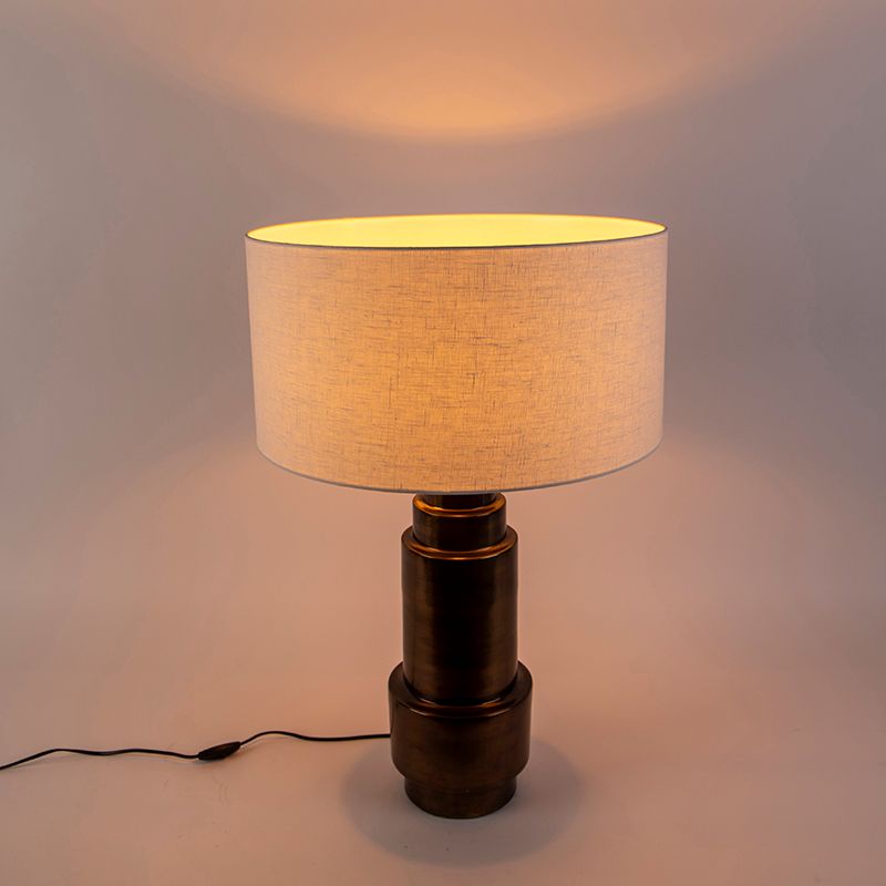 Art deco tafellamp met kap wit 50 cm - Bruut