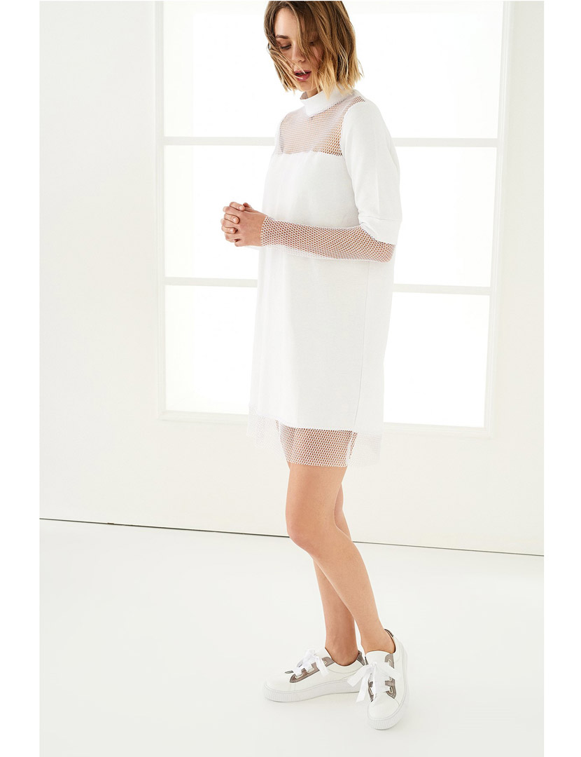Short Dress w/ Net White