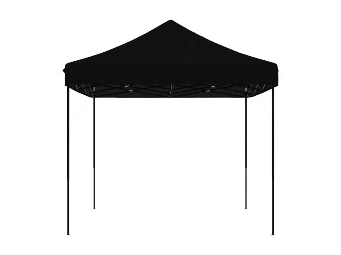 Tente de réception pliable escamotable noir 440x292x315 cm