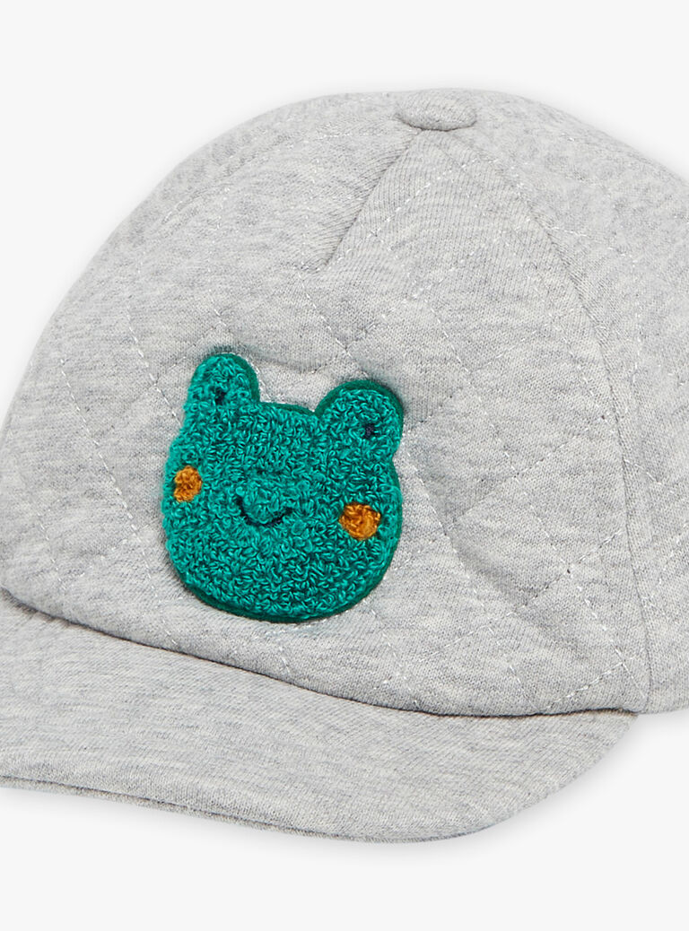 Casquette matelassée grise chiné