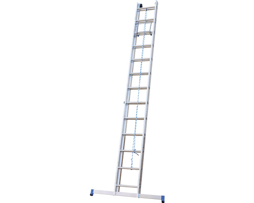 WERNER Aluminium Touwladder, 2-delig, 2 x 13 sporten, werkhoogte 6,85 m