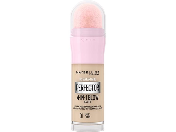 Maybelline Foundation Instant Glow 1 Light 4-in-1 Make-up vereint Primer, Concealer, BB Creme und Highlighter