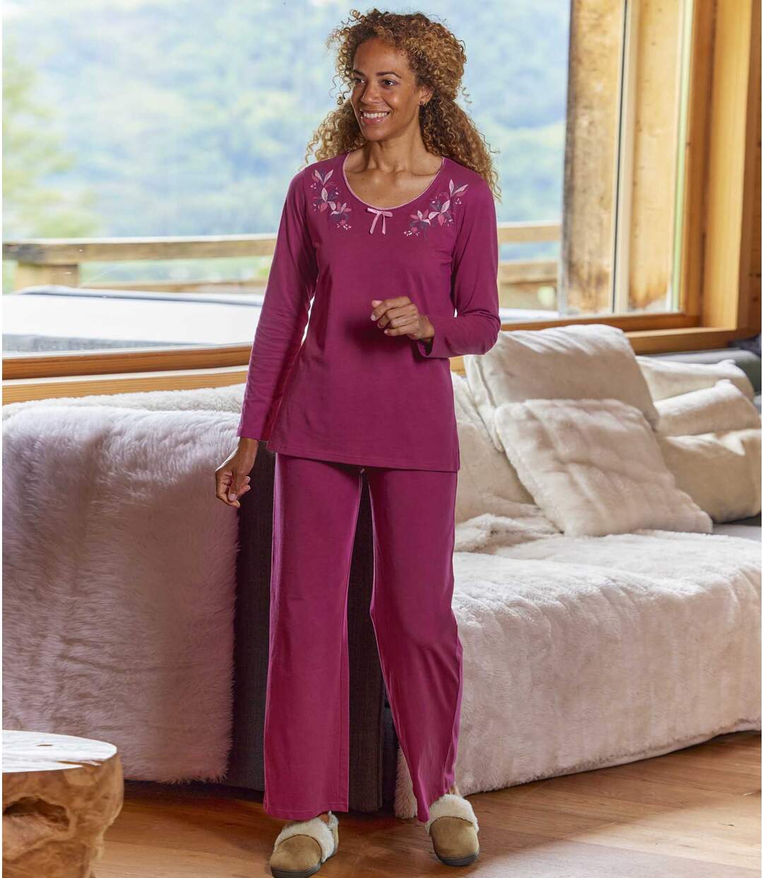 Pyjama Coton Col Fantaisie