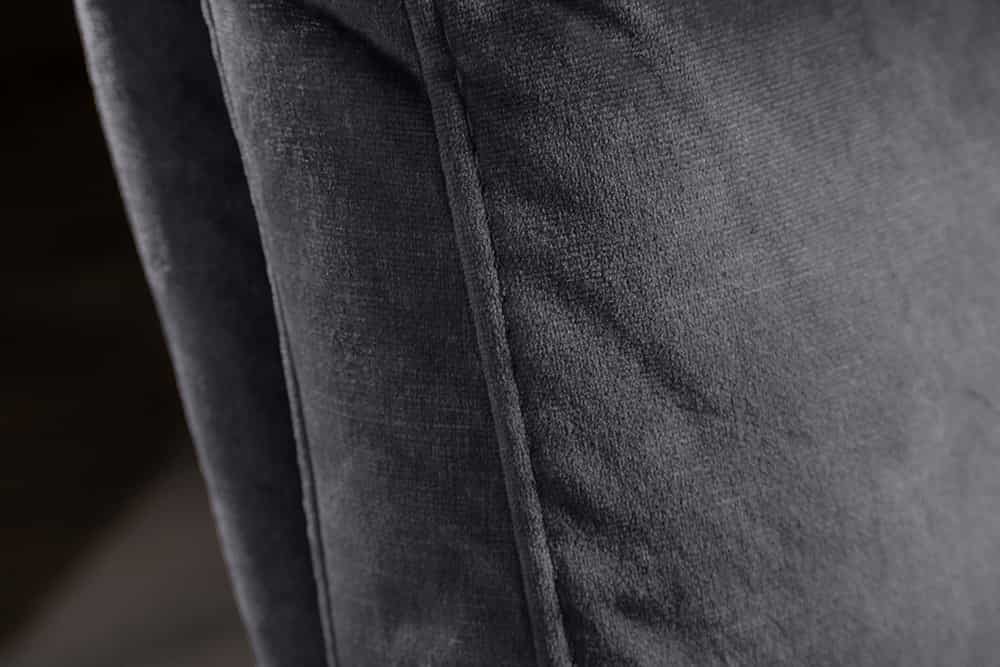 Moderner Freischwinger Stuhl COMFORT grau Samt mit Komfortgriff