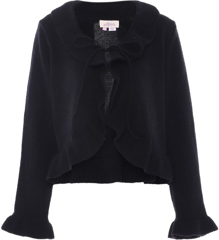 aleva Gebreid vest  zwart