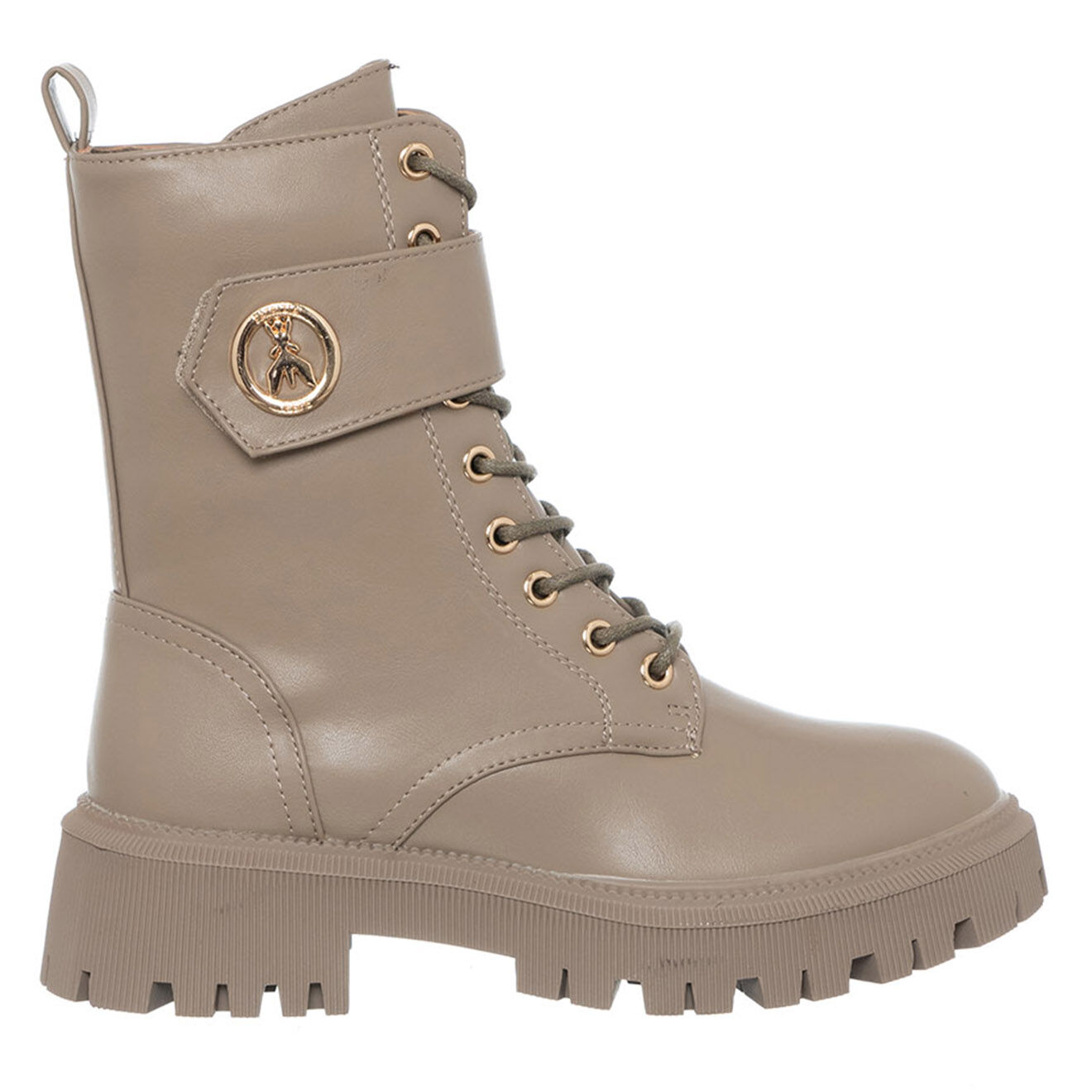 Patrizia Pepe Boots en Cuir Milo taupe - Talon 5 cm