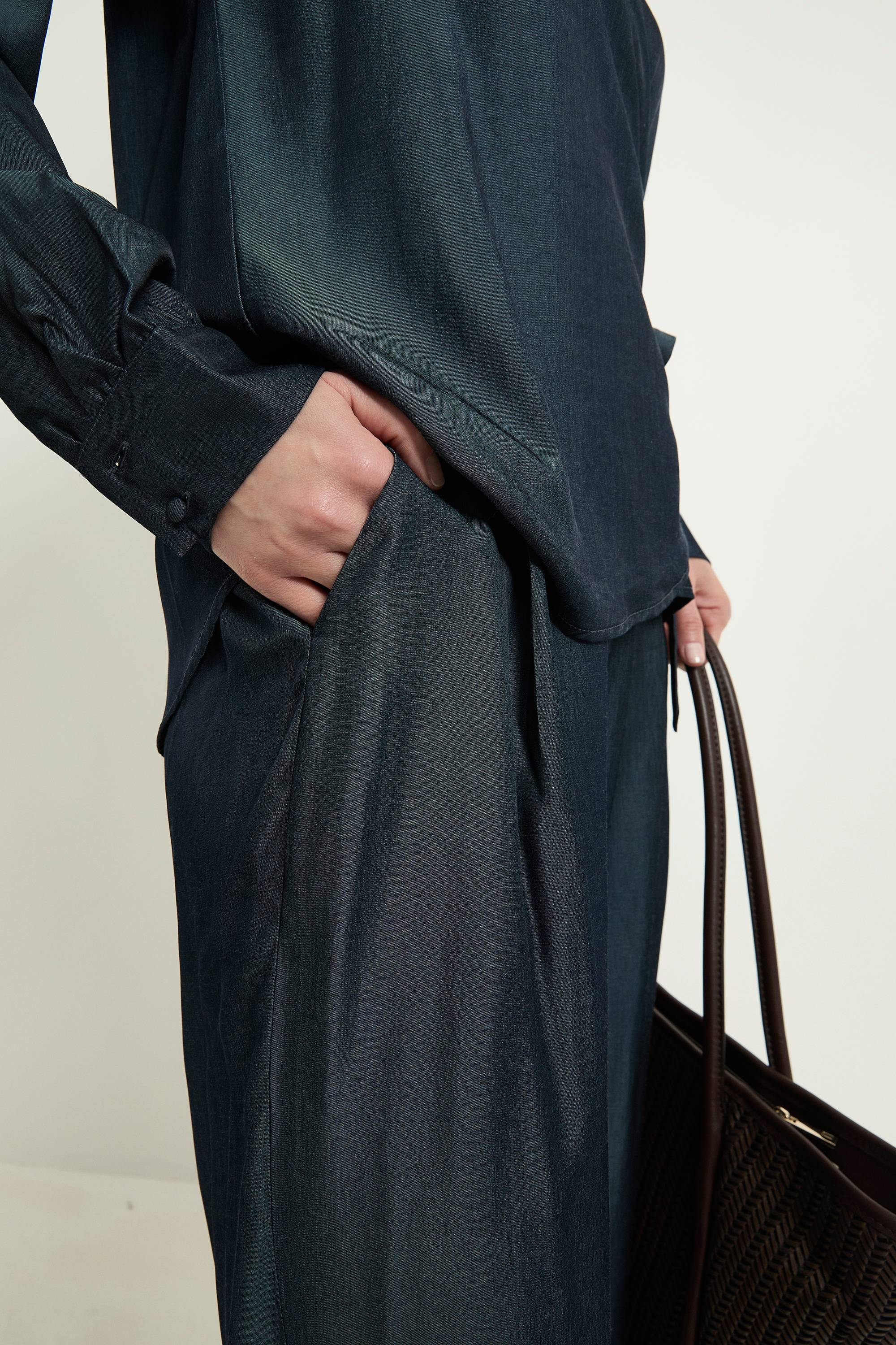 Wallis Ensemble Coordonné Pantalon Large Aspect Denim