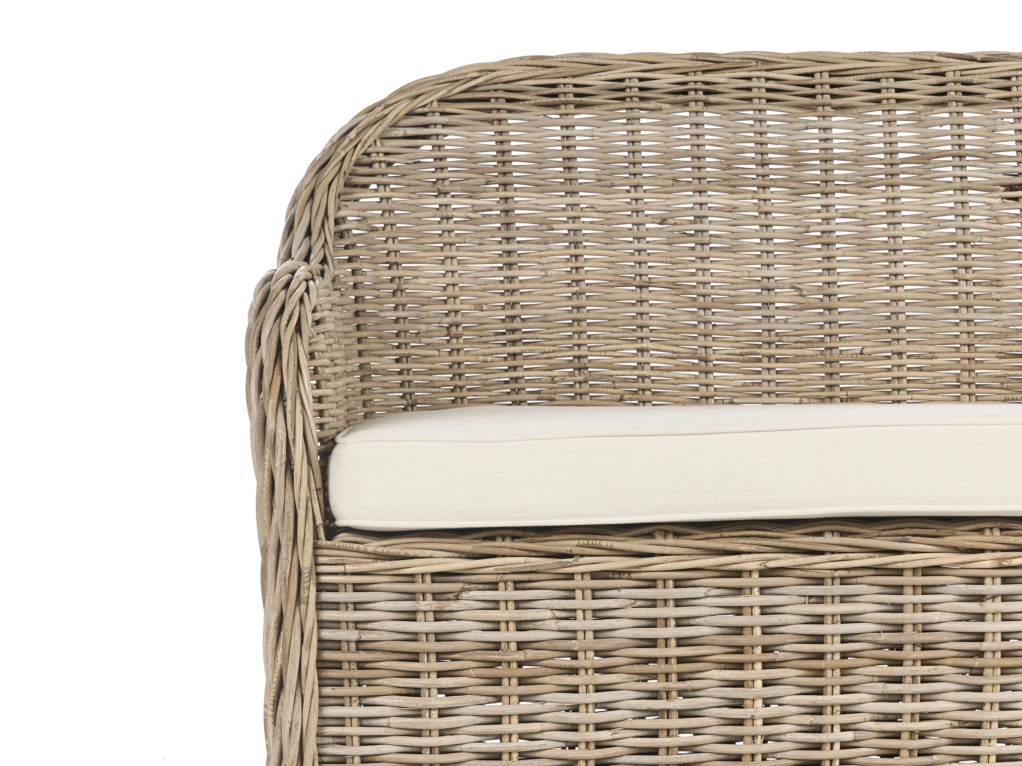 Tuinbank met zitkussen SUSUA 150 cm Rotan Natuurlijk