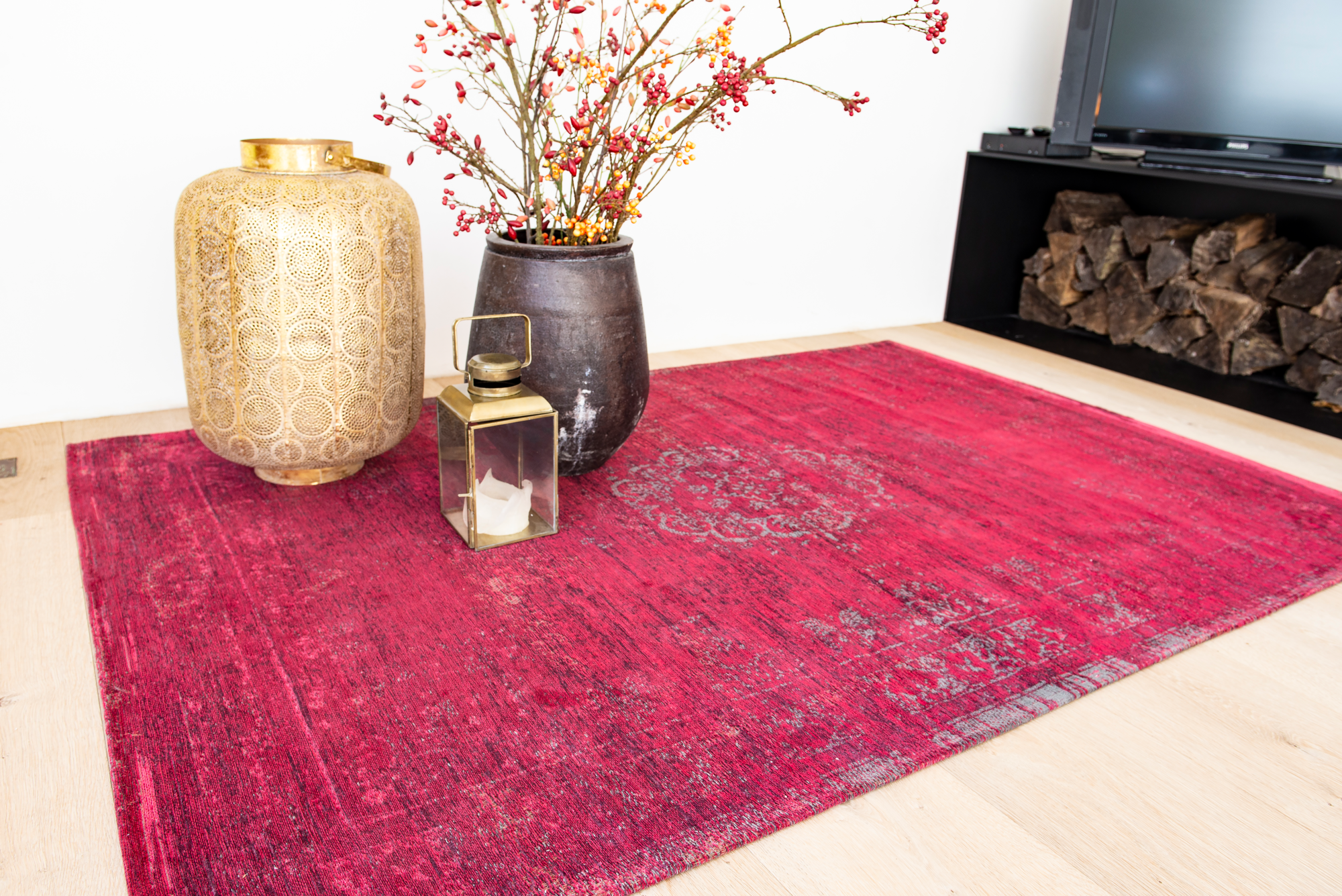 Ecorugs vloerkleed Medallion rood 170x240 cm