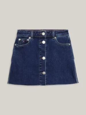 Minissaia jeans com botões