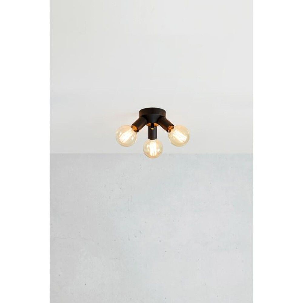TAKLAMPE MARKSLÖJD MAZZO 3L SVART