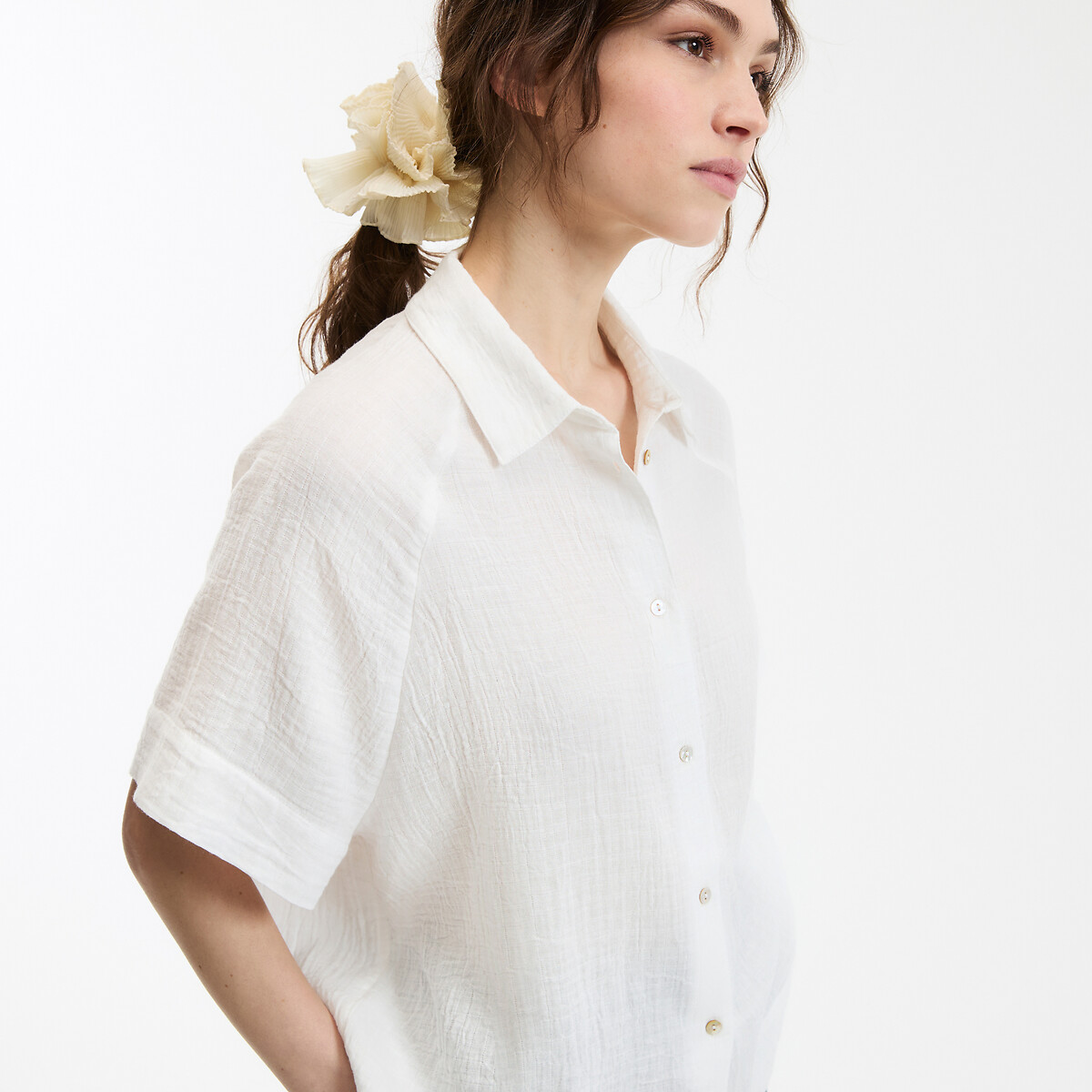 COLEÇÕES LA REDOUTE<br>Camisa folgada com mangas até o cotovelo