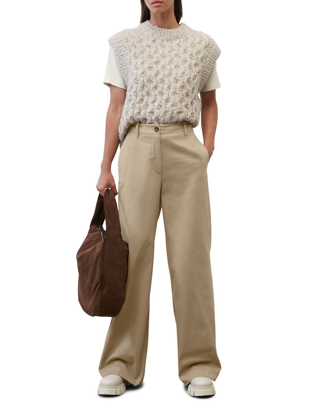 Marc O'Polo Pantalon flare beige