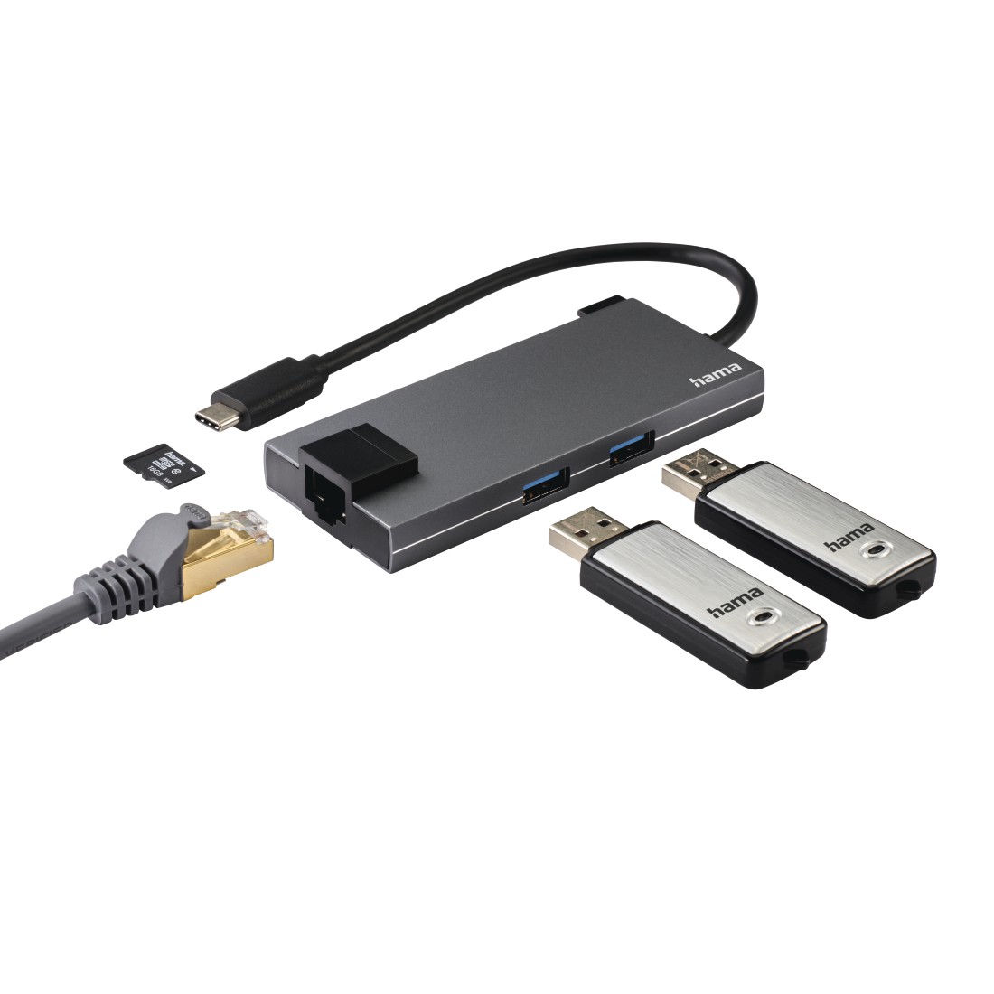 MULTIADAPTADOR HAMA 00200109 USB-C 5 PORTAS