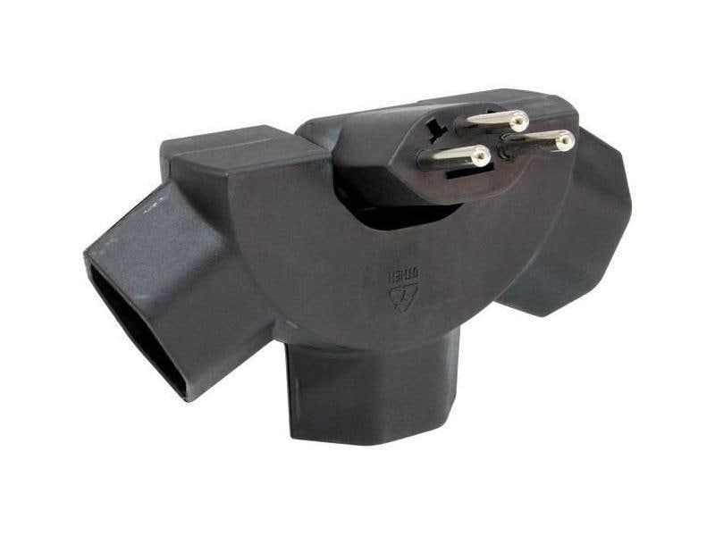 STEFFEN Mehrfachstecker STEKO PEACOCK 3 Abzweigstecker, schwarz