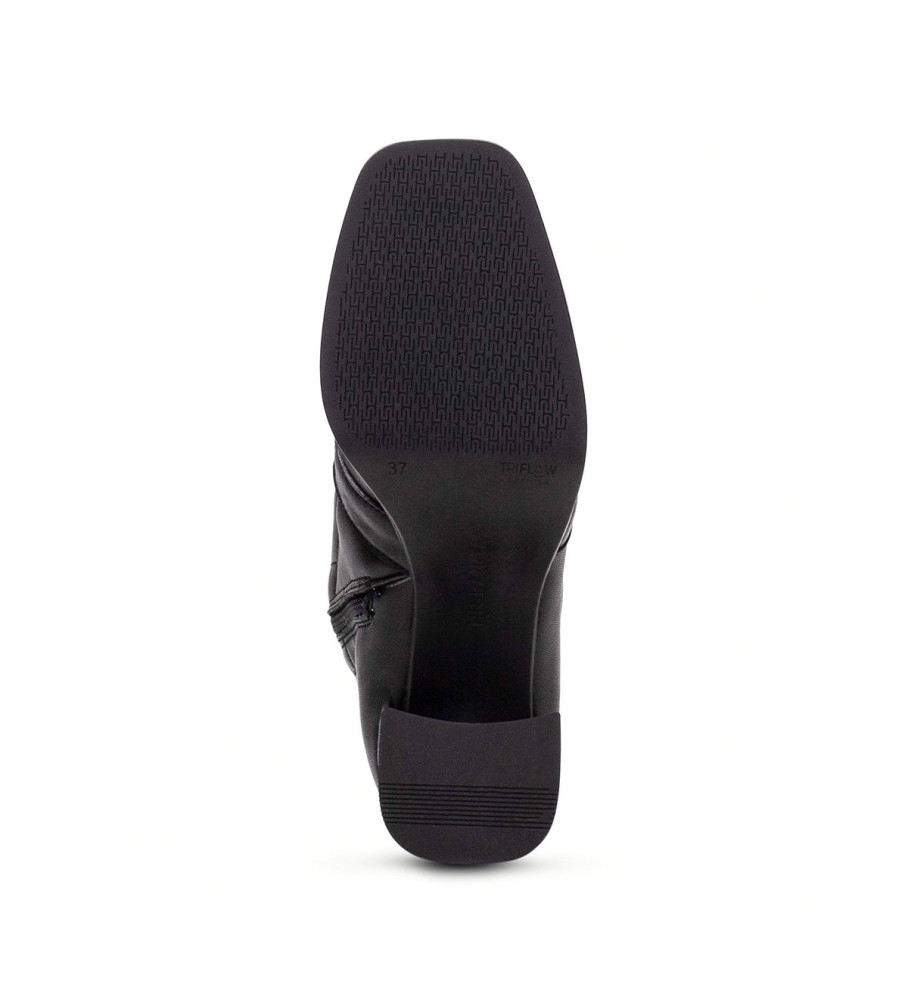 Botas Hispanitas Natalie em couro, pretas - Salto de 7 cm -