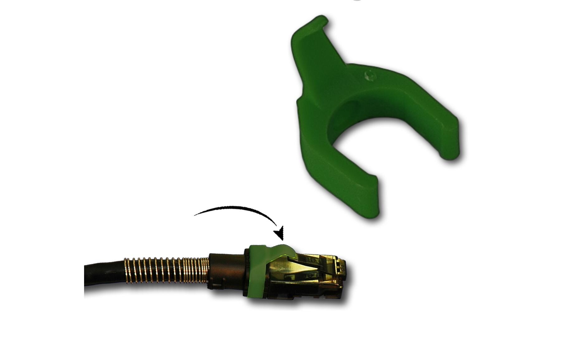 PatchClip 50 Stück DunkelgrünPatchClip der Kabelclip für eine blitzschnelle Erkennung im Handumdrehen