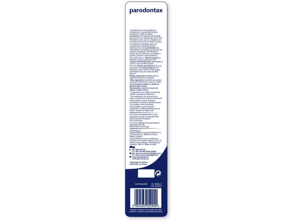 Escova de Dentes Limpeza Interdental Parodontax 1un