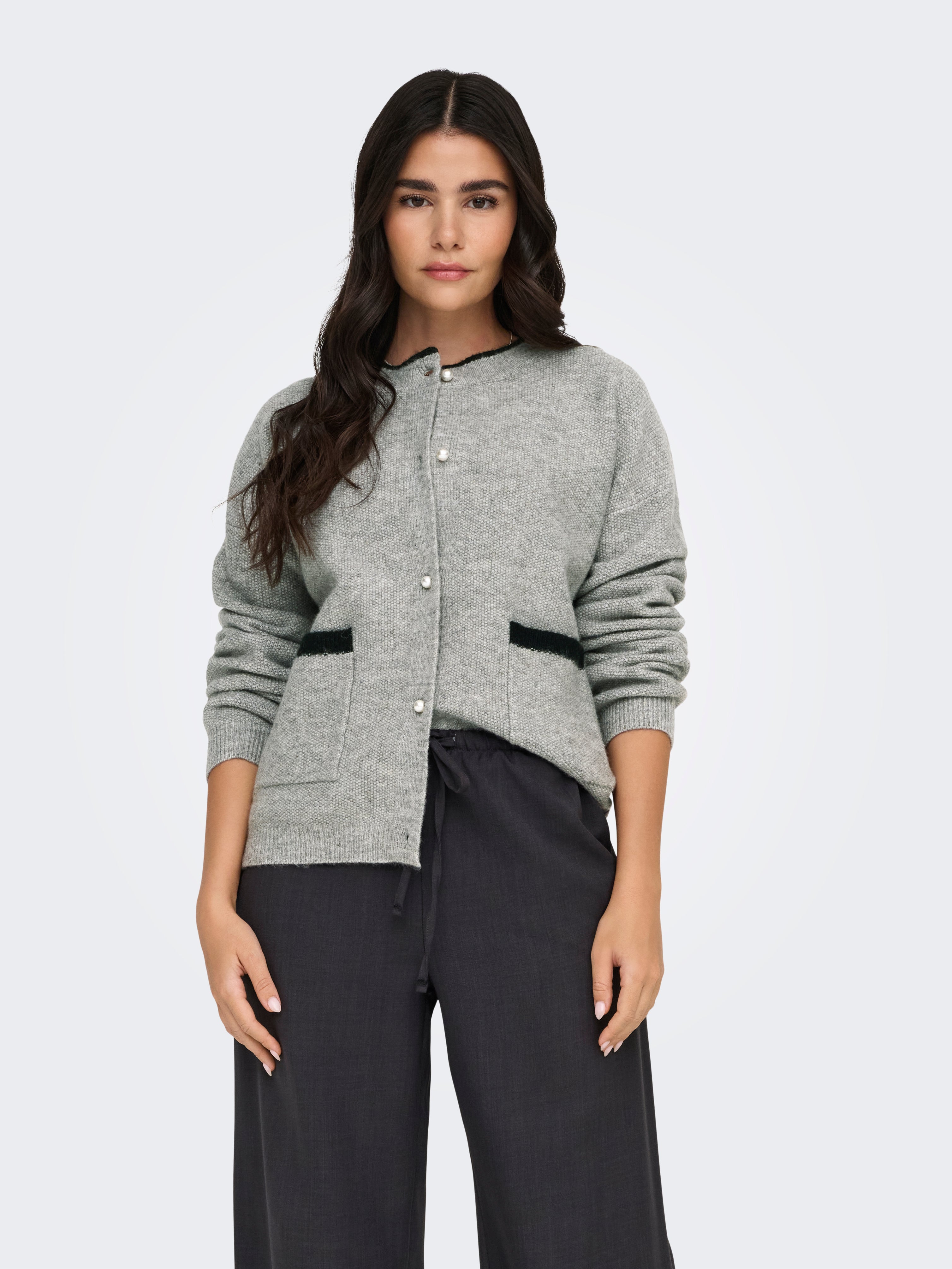 JDYLUMI Strickjacke Medium Grey Melange