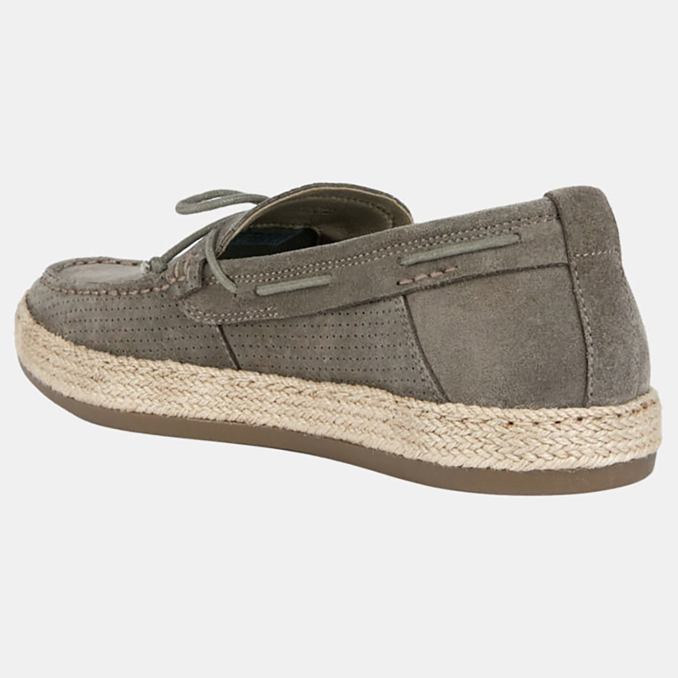 Geox Mocassins en Velours de Cuir Pantelleria grises