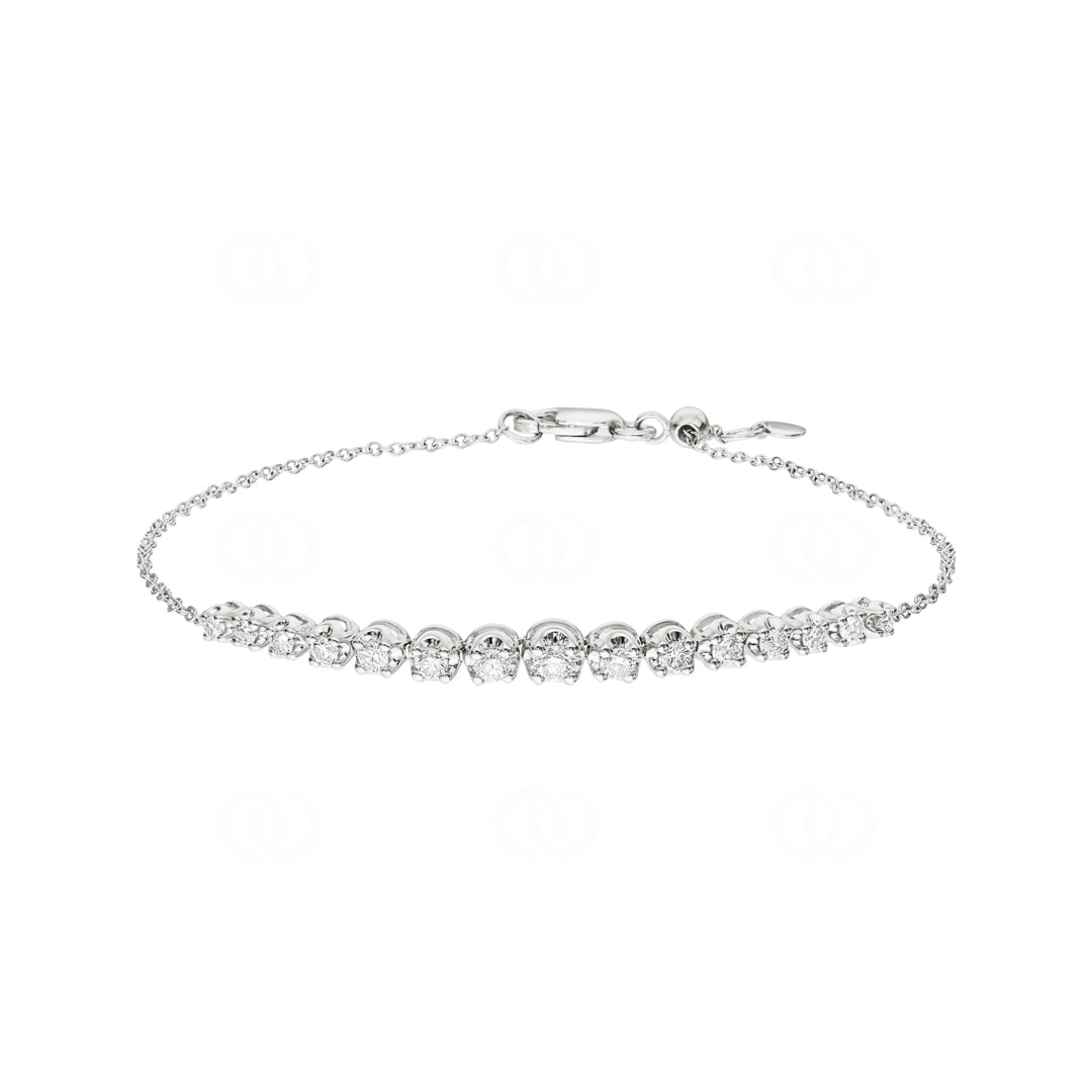 0.50 Karat Diamantarmband 750/18 K Weissgold