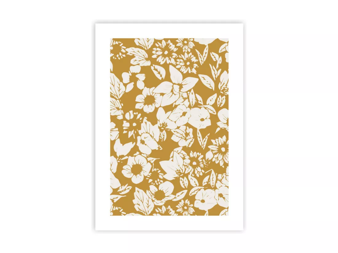 Affiche papier imprimé floral sans cadre