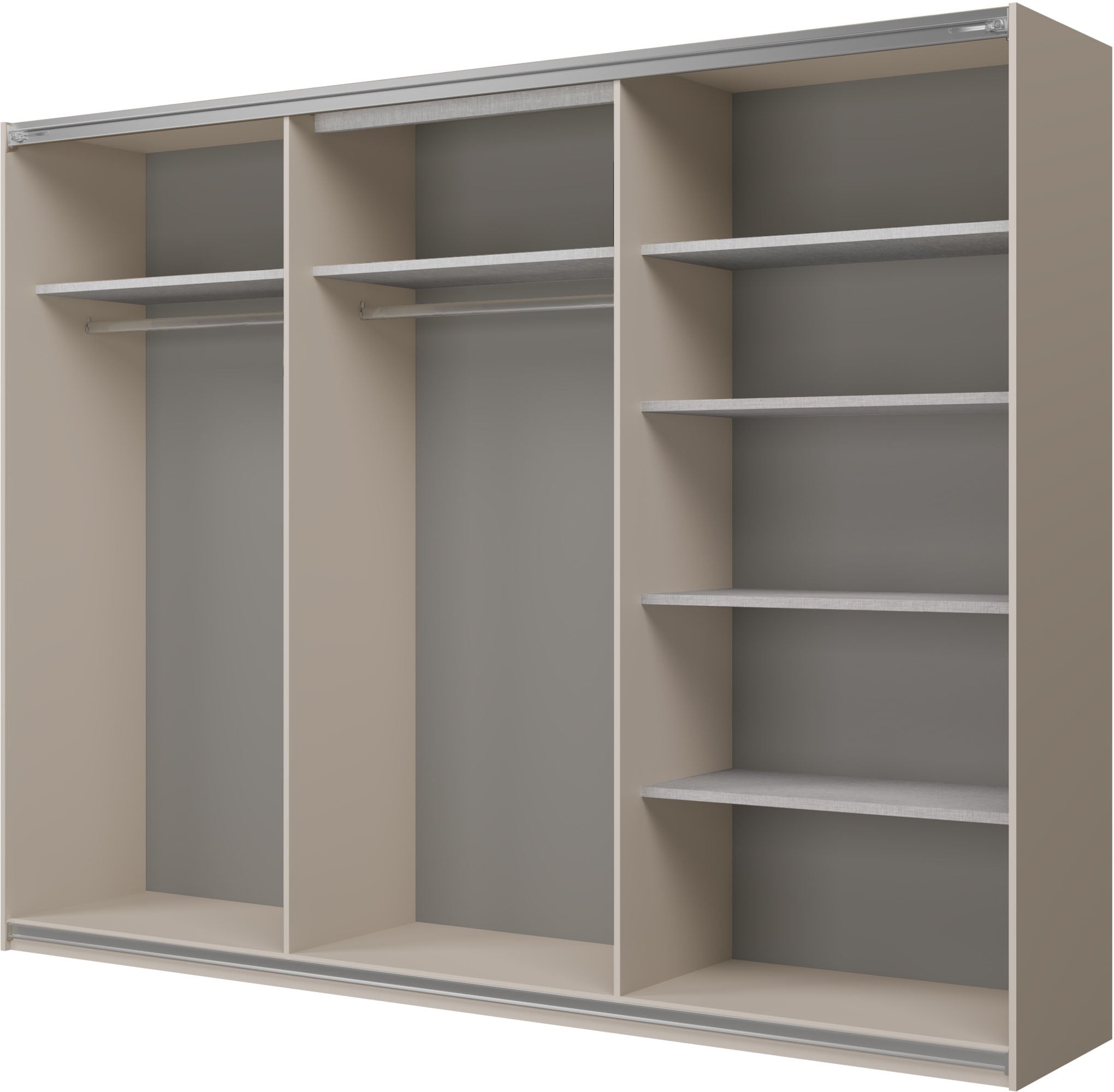 Home affaire Schiebetürenschrank »Cube Garderobenschrank incl.kompletter Innenausstattung« Moderner Kleiderschrank, Schiebetürenschrank, Garderobe