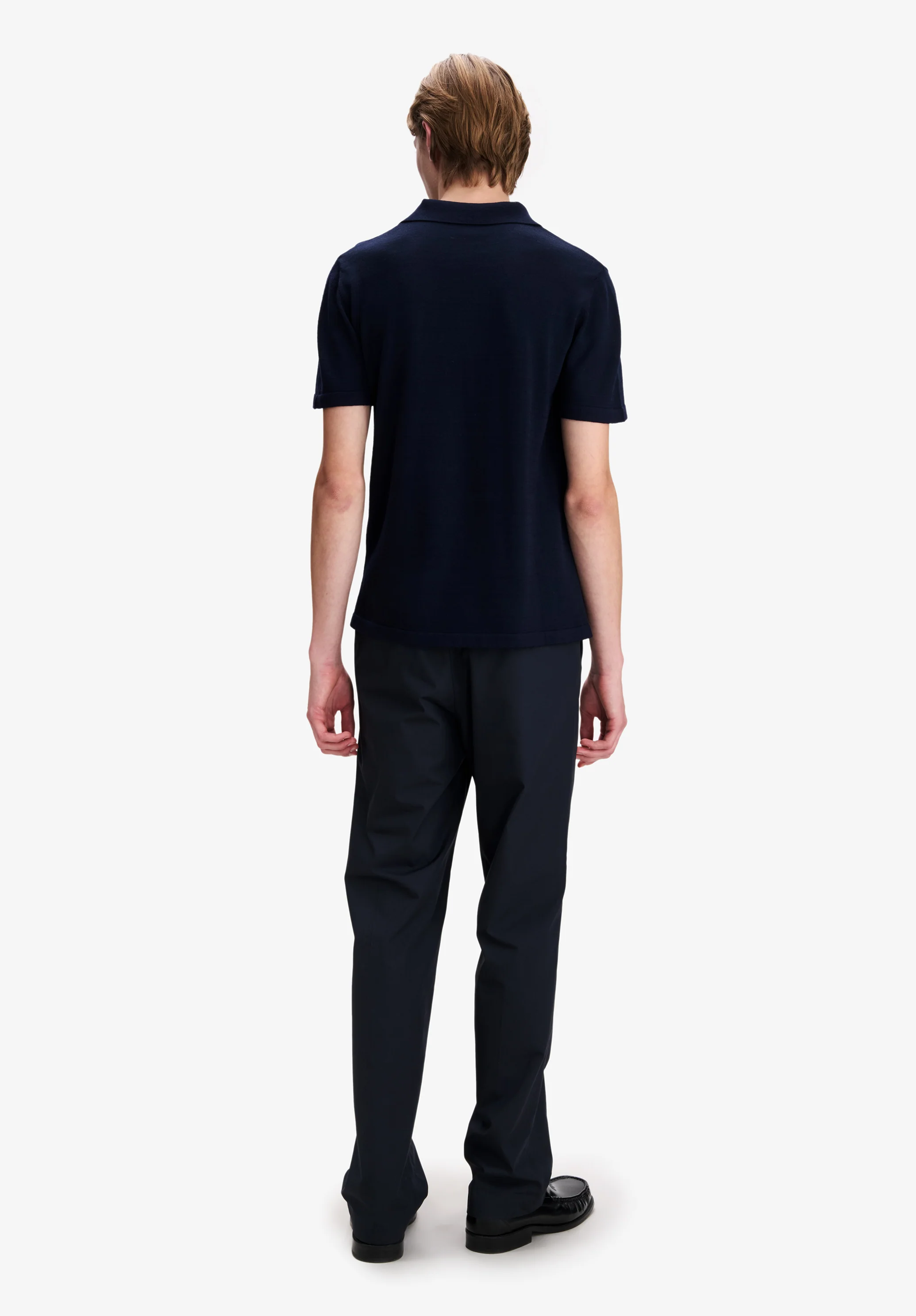 Pantalon bleu marine en coton bio - Dark navy