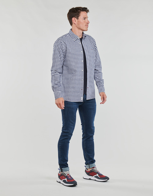 Tommy Hilfiger - CLASSIC OXFORD GINGHAM RF SHIRT - Marine / Blanc